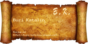 Buzi Katalin névjegykártya