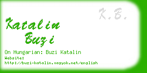 katalin buzi business card